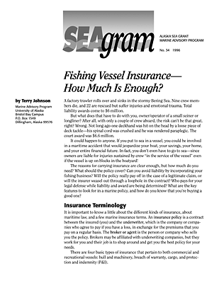 Fishing Vessel Insurance: How Much Is Enough?
