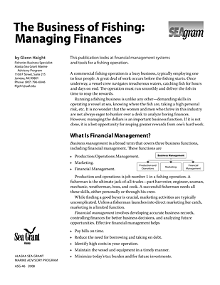 The Business of Fishing: Managing Finances