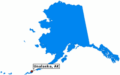 Location of Unalaska, Alaska